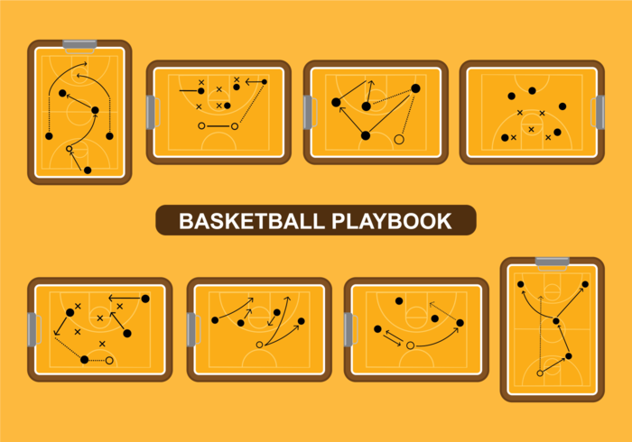 Basketbal Playbook Vector