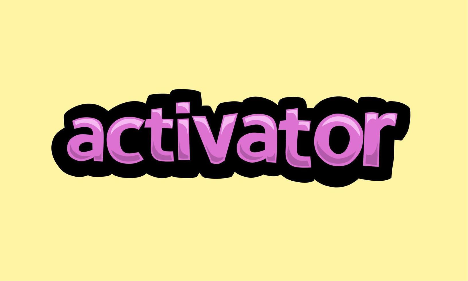 activator schrijven vector ontwerp Aan een geel achtergrond