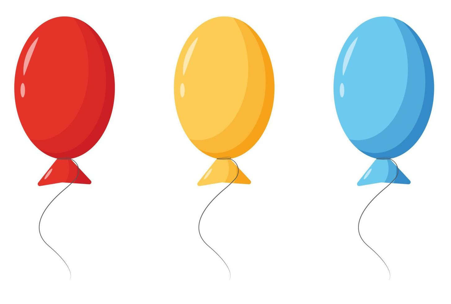 een bundel van vector gel ballonnen voor decoreren een vakantie Aan een wit achtergrond. drijvend ballonnen in de lucht, gekleurde geschenk decoraties voor verjaardag partijen en feesten.