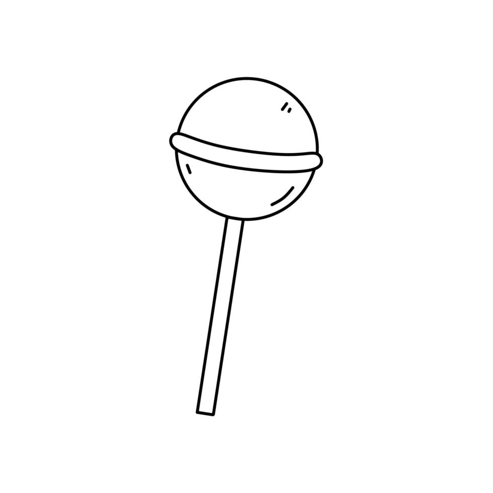 lolly geïsoleerd Aan wit achtergrond. vector hand getekend illustratie in tekening stijl. zoet snoep. perfect voor decoraties, logo, divers ontwerpen.