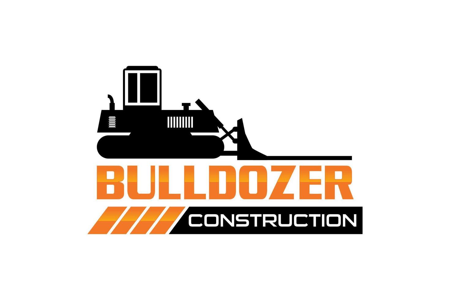 bulldozer logo sjabloon vector. zwaar materieel logo vector voor bouwbedrijf. creatieve graafmachine illustratie voor logo sjabloon.