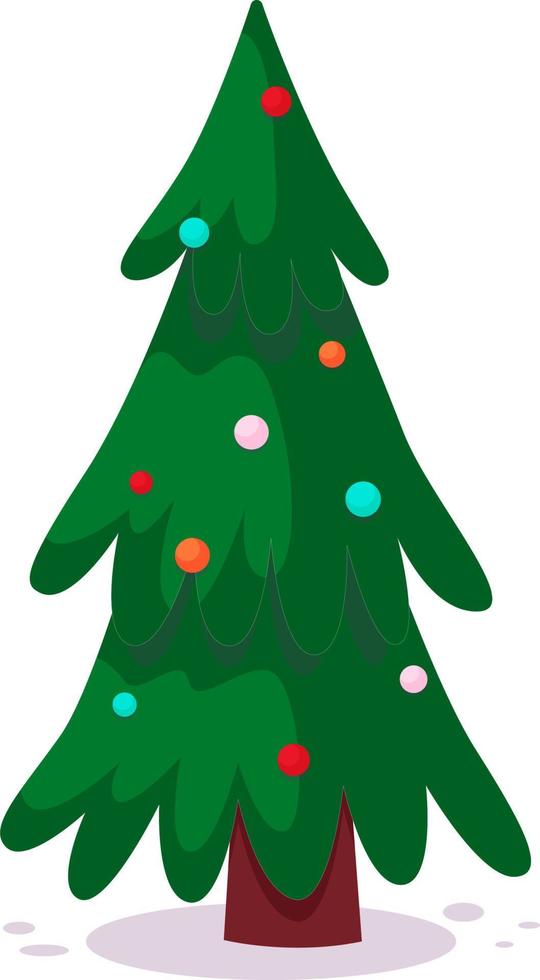 Kerstmis boom in lichten. vector