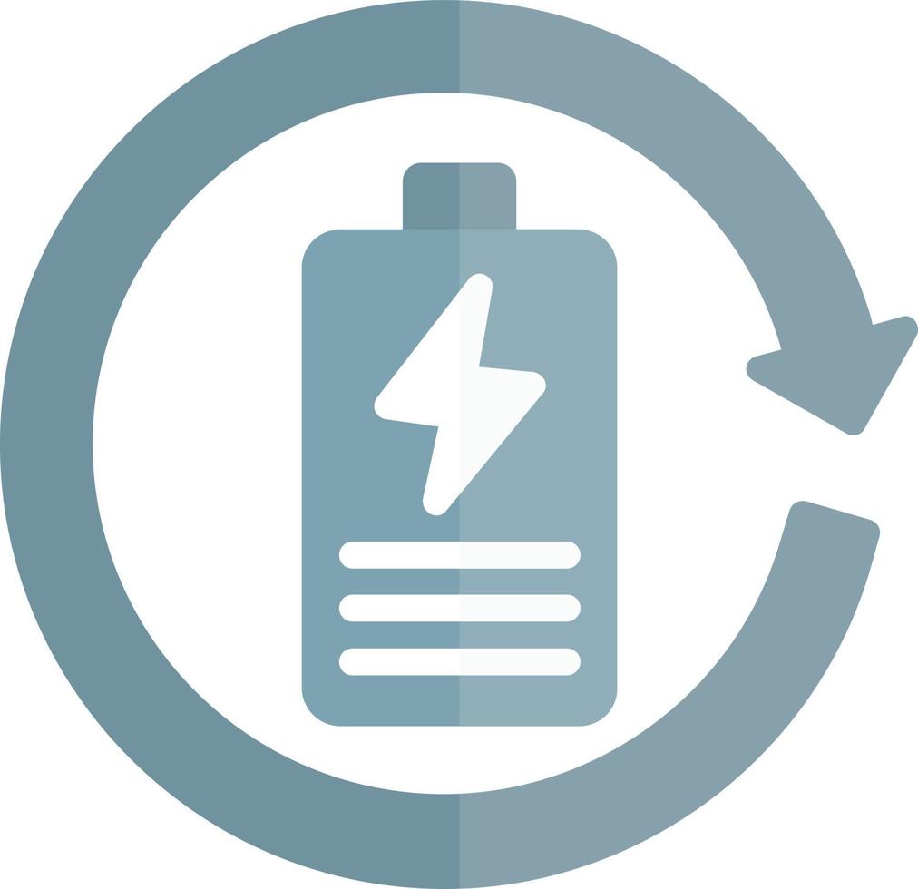 platte batterijpictogram vector