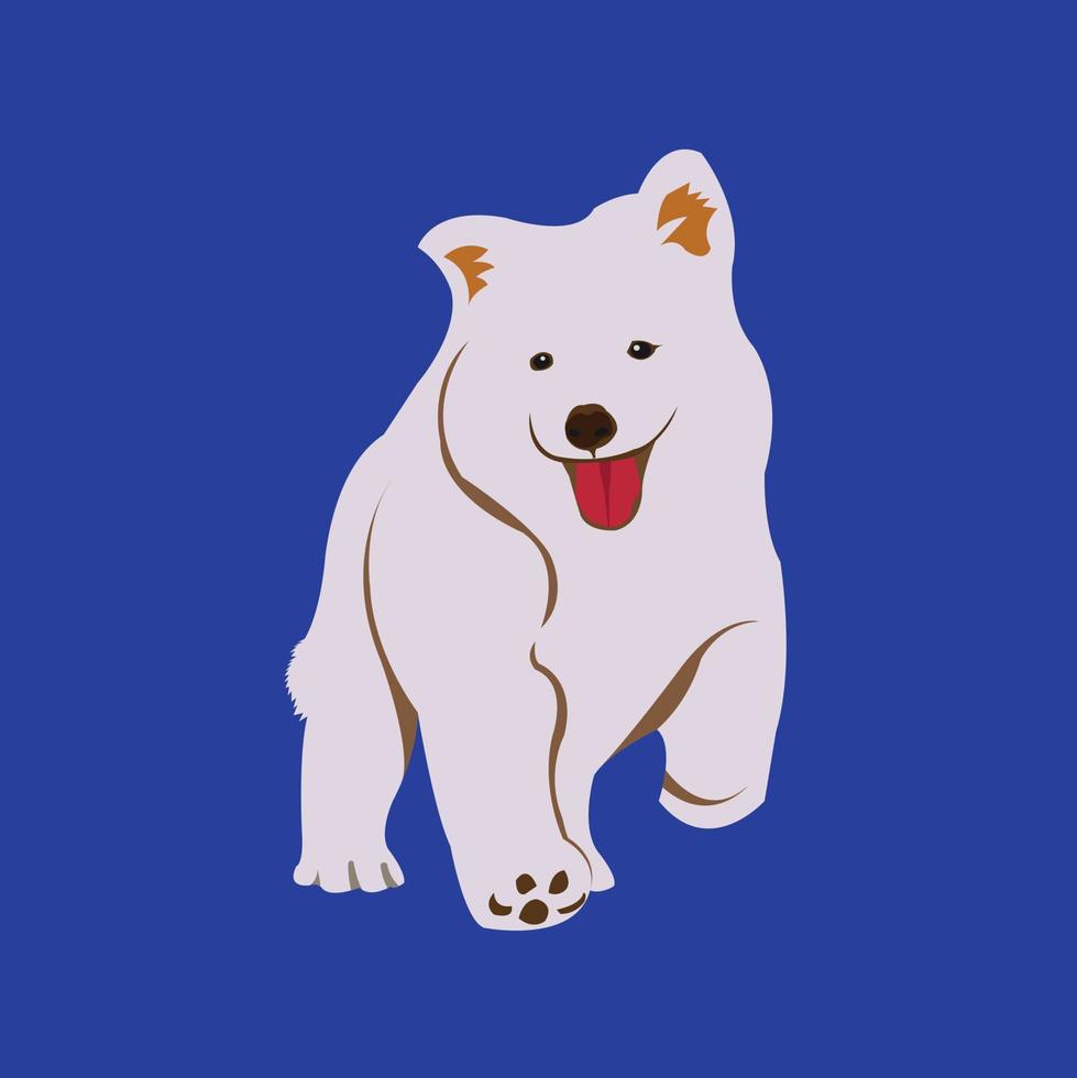 schattig puppy vlak vector illustratie