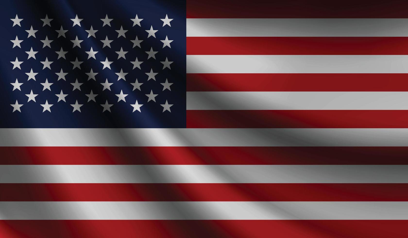 Verenigde staten van Amerika. vlag golvend achtergrond voor patriottisch en nationaal ontwerp vector