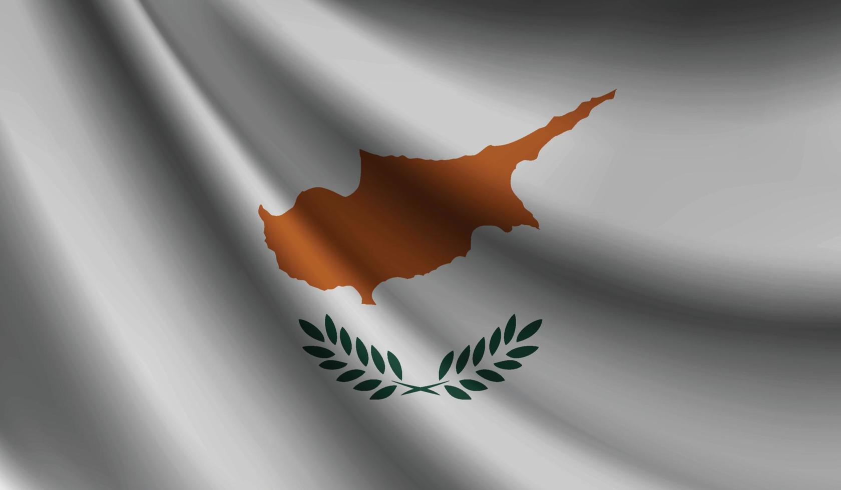 cyprus vlag zwaaien. achtergrond voor patriottisch en nationaal ontwerp vector