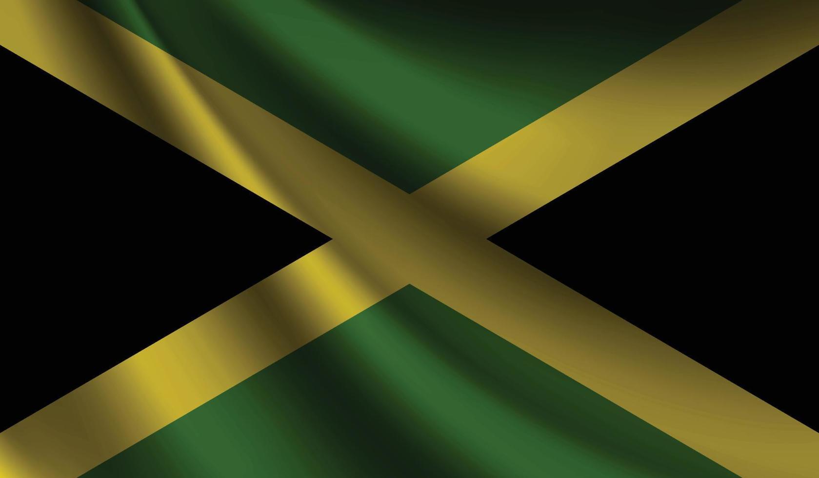 Jamaica vlag zwaaien. achtergrond voor patriottisch en nationaal ontwerp vector