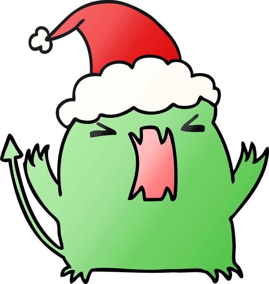 kerstverloop cartoon van kawaii duivel vector