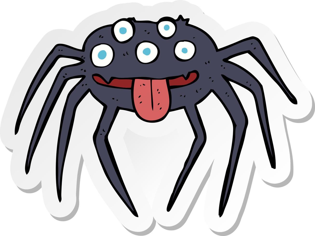 sticker van een cartoon-grove halloween-spin vector