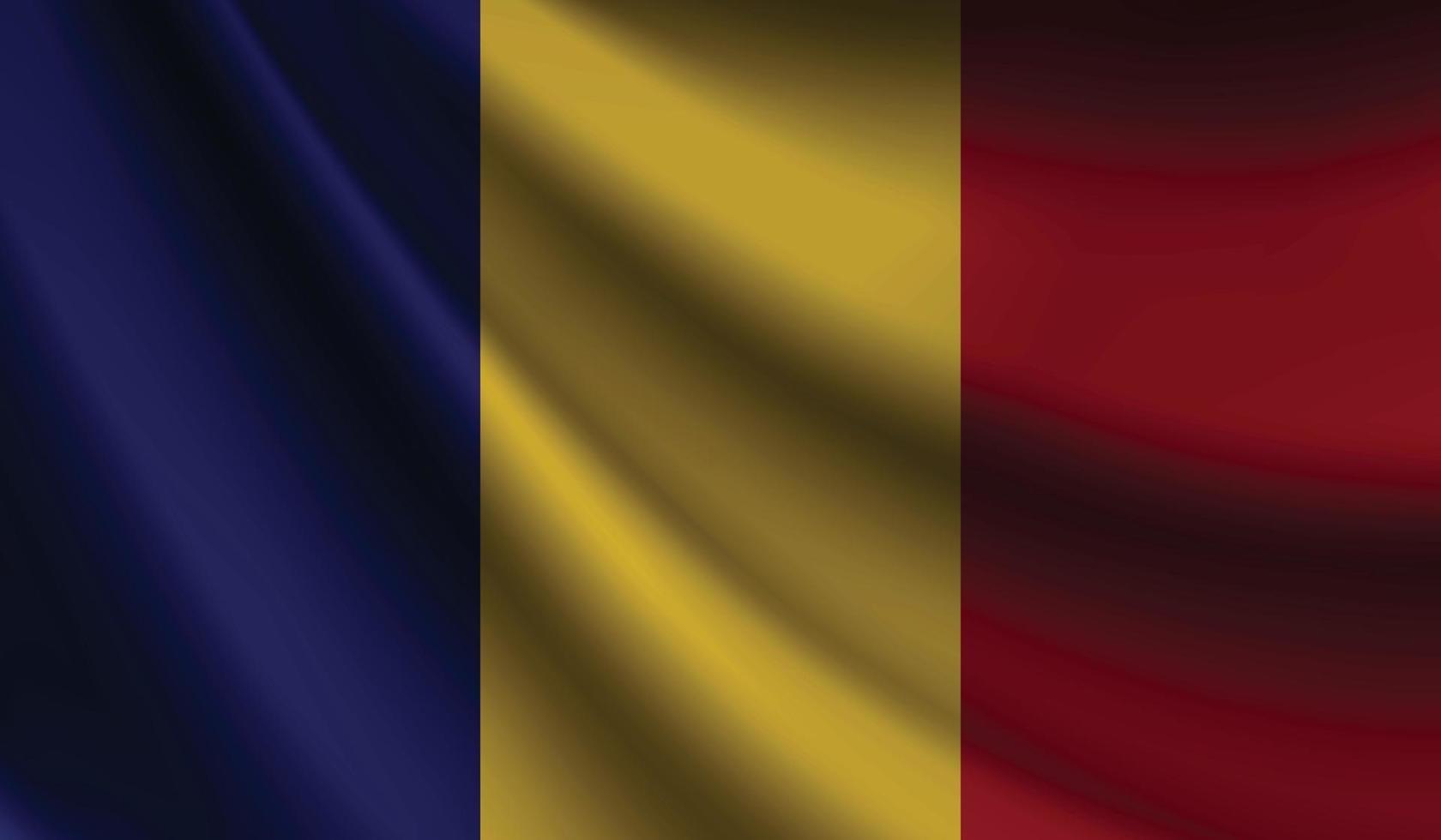 Roemenië vlag golvend achtergrond voor patriottisch en nationaal ontwerp vector