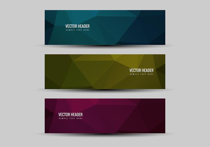 Gratis Vector Kleurrijke Headers