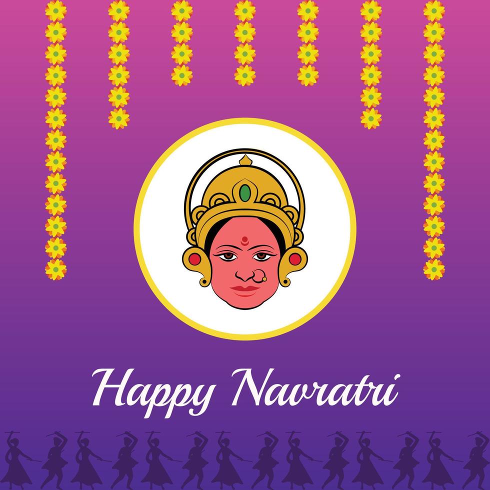 gelukkig navratri wensen vrij vector