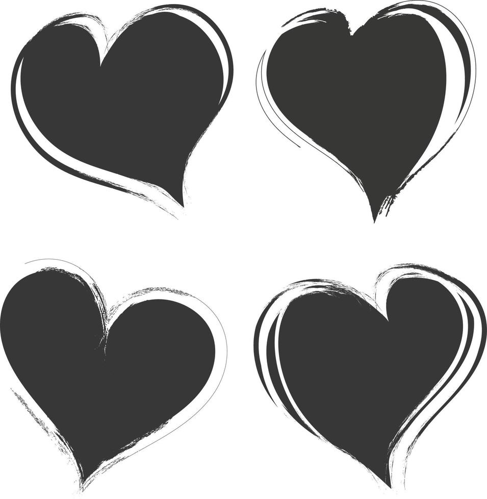 wijnoogst grunge hart silhouet illustratie vector