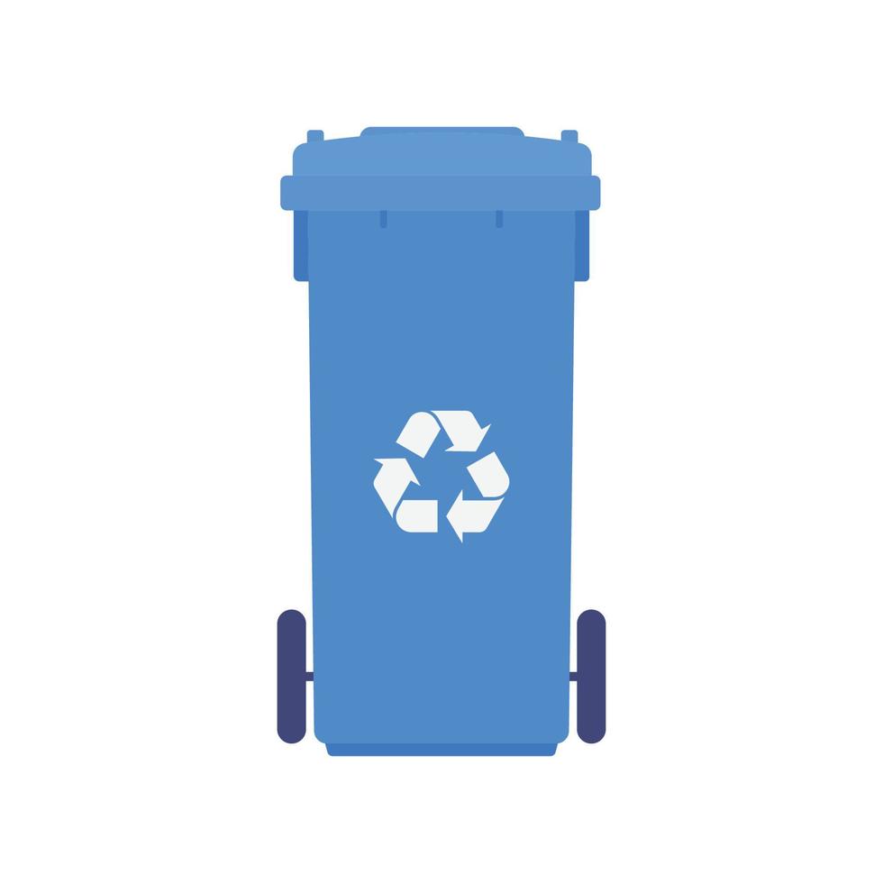 recycle bak vlak illustratie. schoon icoon ontwerp element Aan geïsoleerd wit achtergrond vector