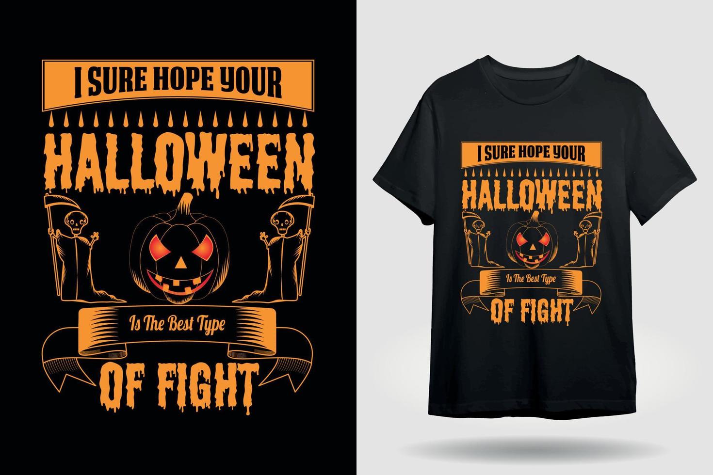 halloween t overhemd ontwerp met zombie vector