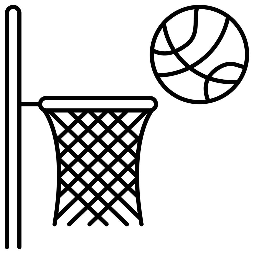 mislukking, basketbal thema lijn stijl icoon vector