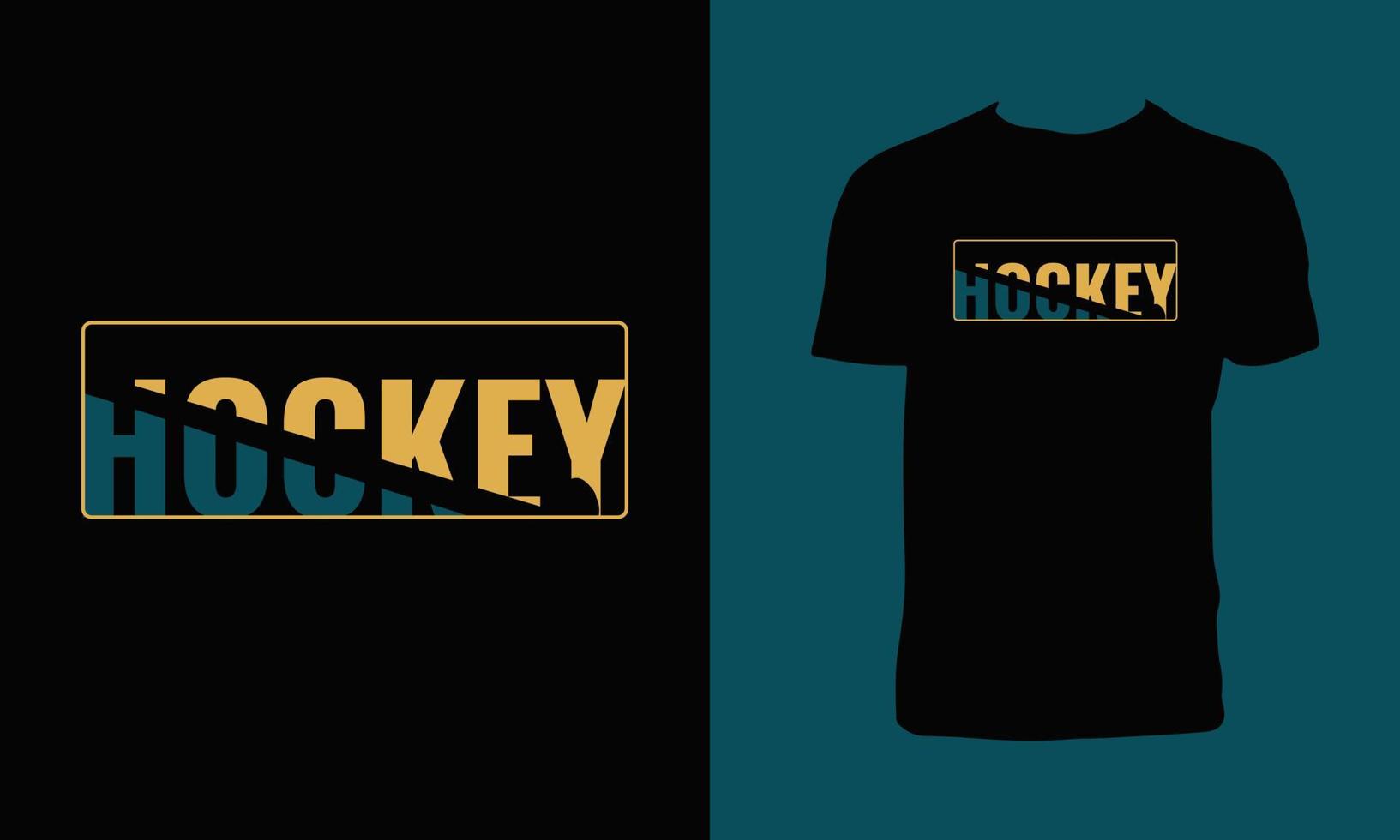 hockey t overhemd ontwerp en vector illustratie