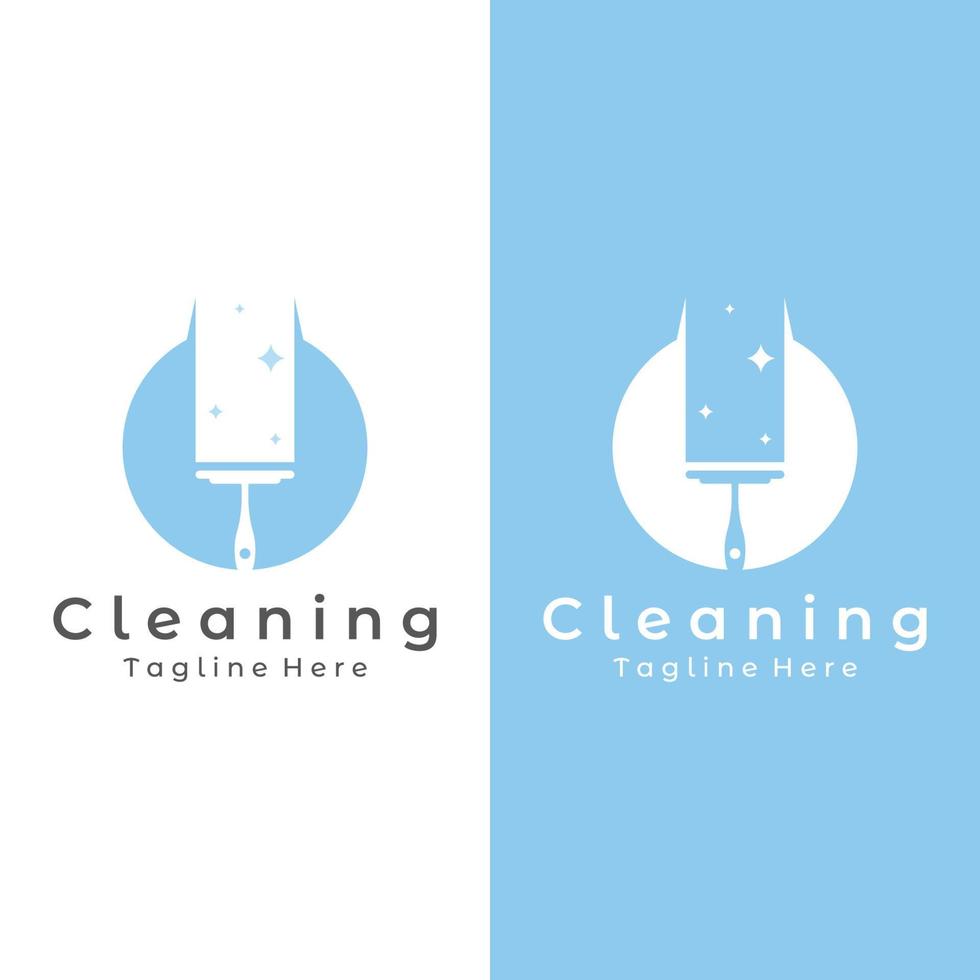 schoonmaak logo sjabloon ontwerp.reiniging bescherming, huis schoonmaakster met het wassen verstuiven en schoonmaak hulpmiddelen. vector
