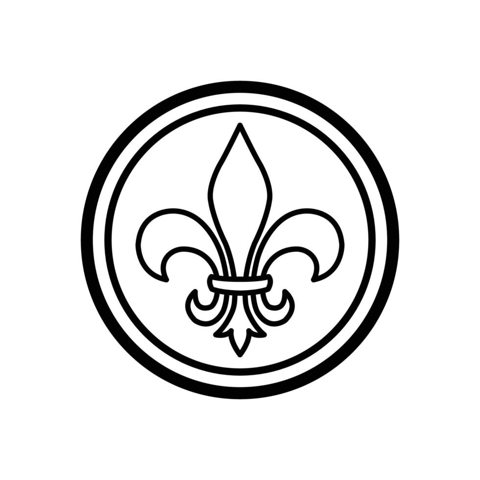 fleur de lis icoon vector ontwerp sjabloon