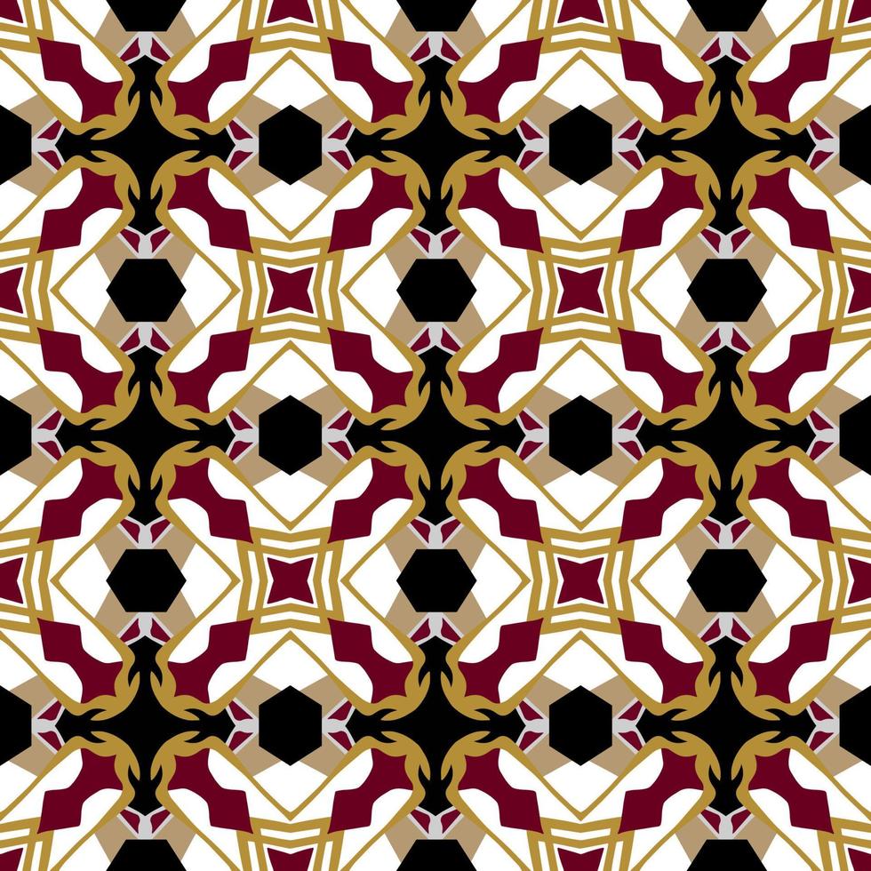 rood meetkundig naadloos patroon met tribal vorm geven aan. patroon ontworpen in ikat, azteeks, marokkaans, Thais, luxe Arabisch stijl. ideaal voor kleding stof kledingstuk, keramiek, behang. vector illustratie.