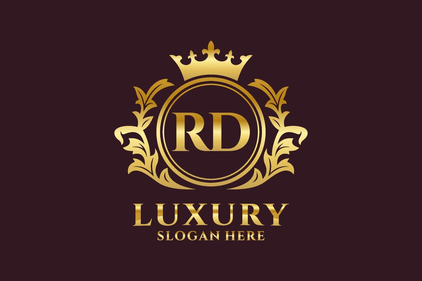 eerste rd brief Koninklijk luxe logo sjabloon in vector kunst voor luxueus branding projecten en andere vector illustratie.