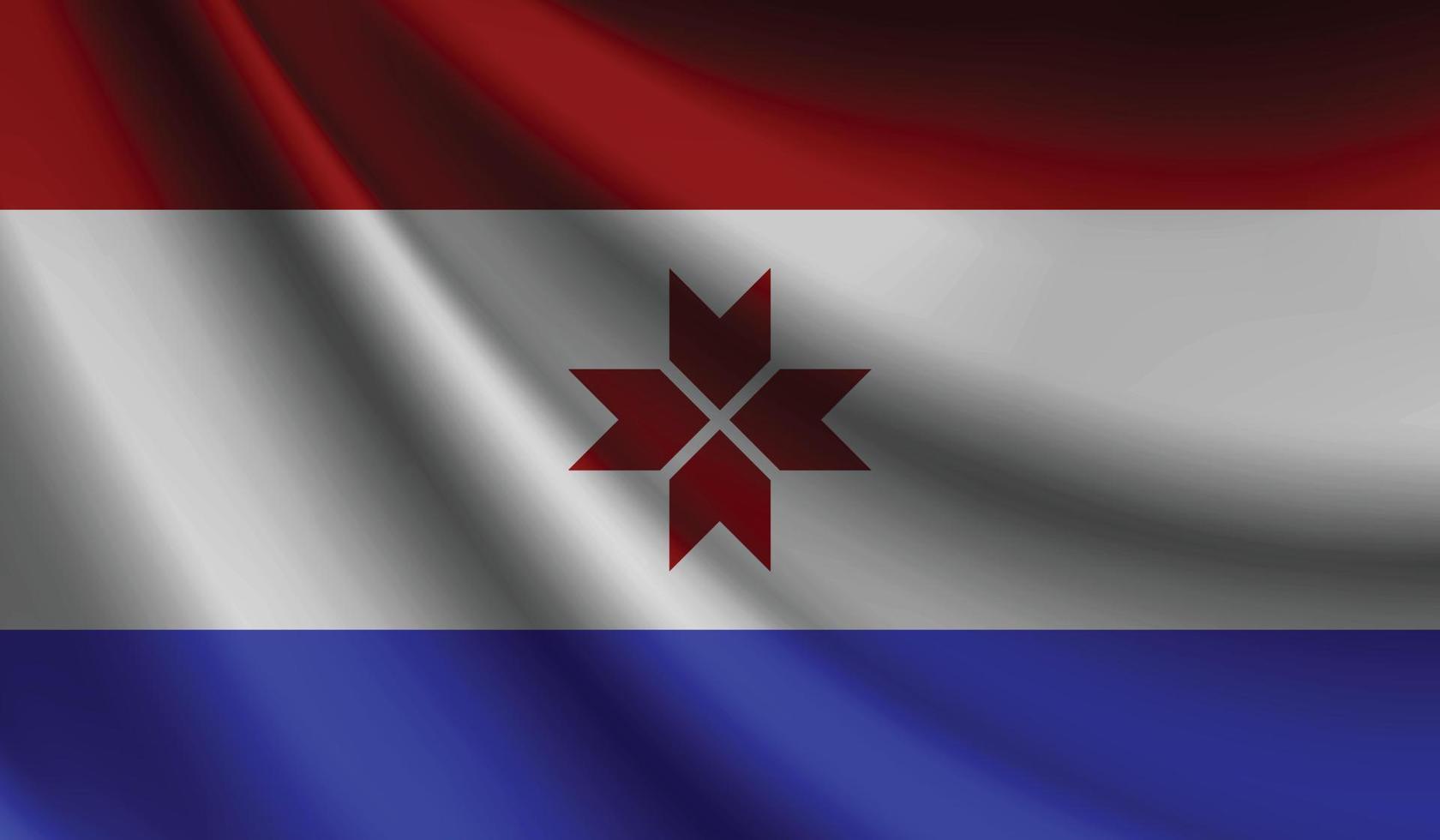 Mordovië vlag zwaaien. achtergrond voor patriottisch en nationaal ontwerp vector