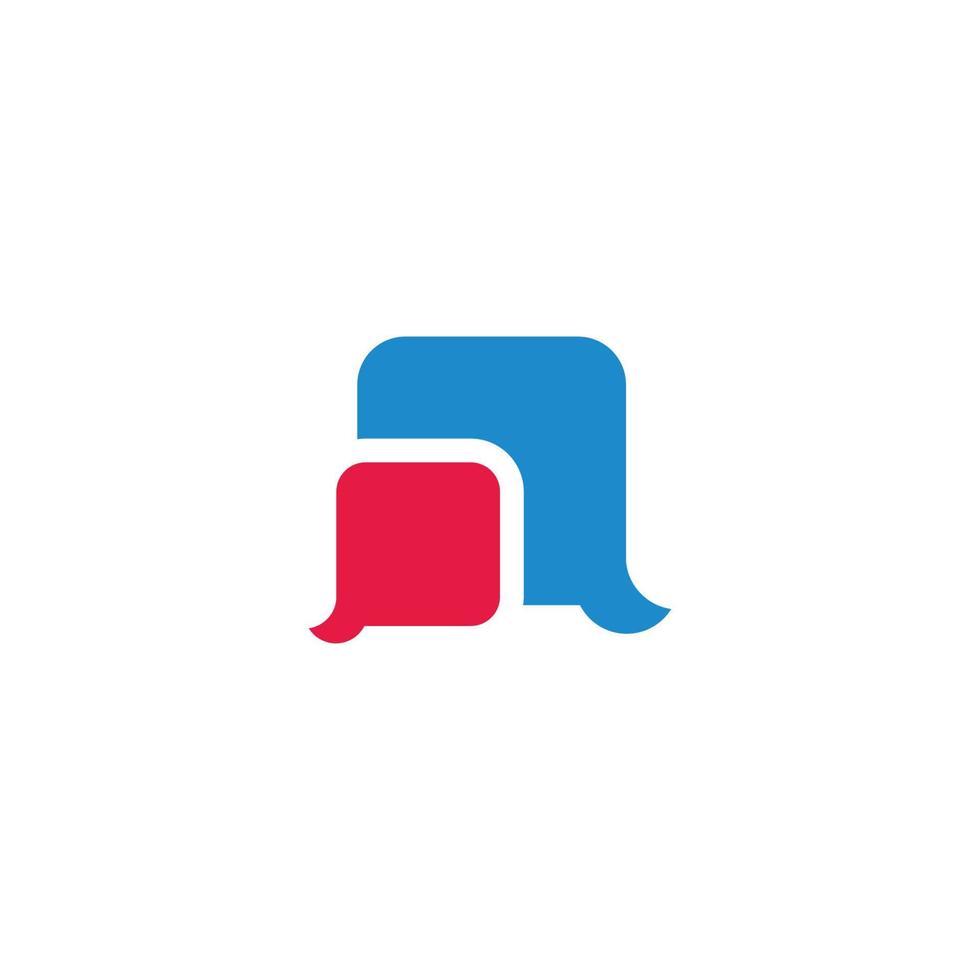 communicatie plein praten kleurrijk ontwerp logo vector