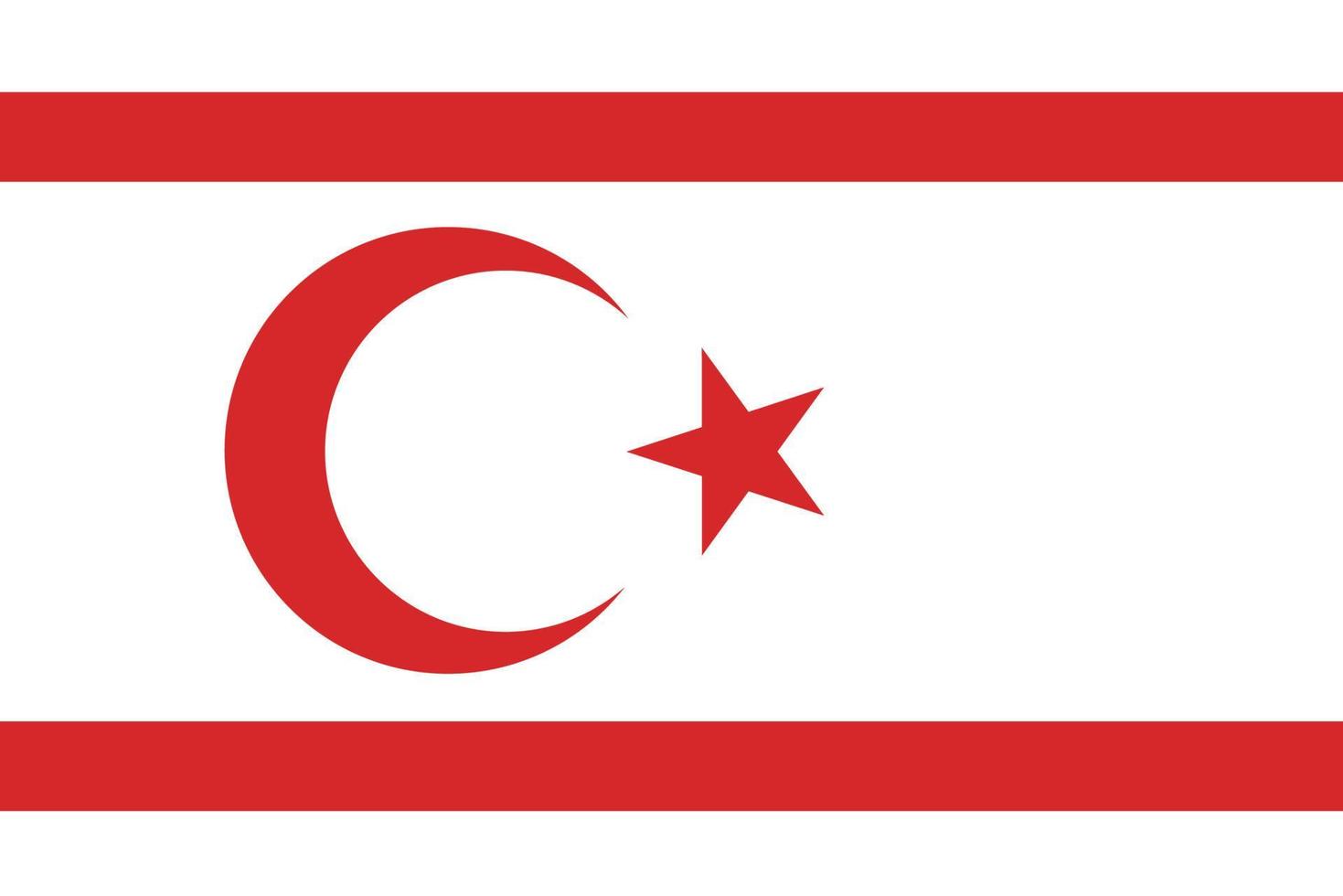 vlag van noord-cyprus vector
