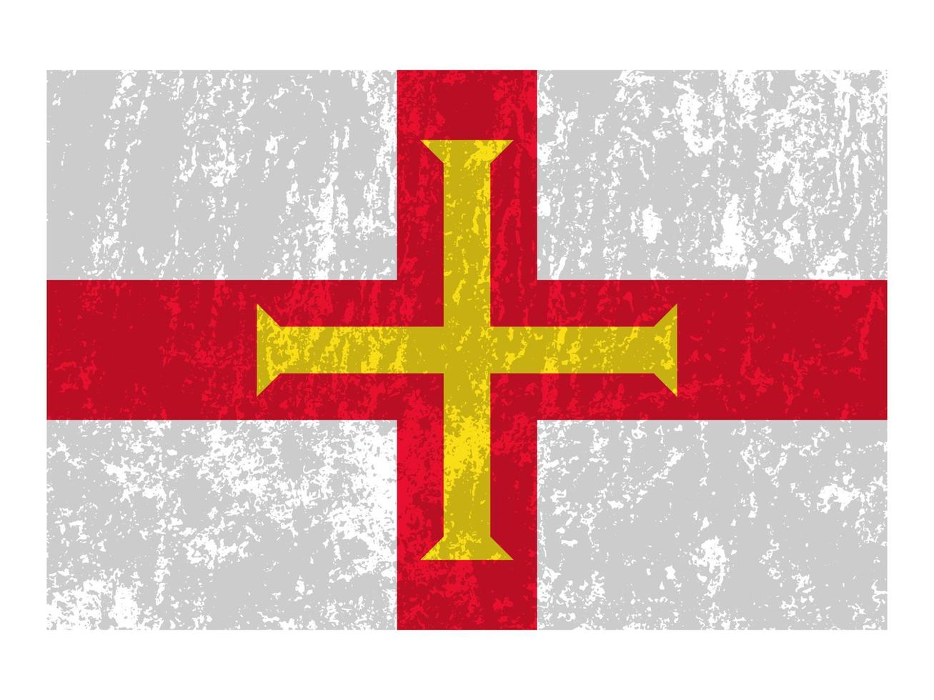 Guernsey grunge vlag, officieel kleuren en proportie. vector illustratie.