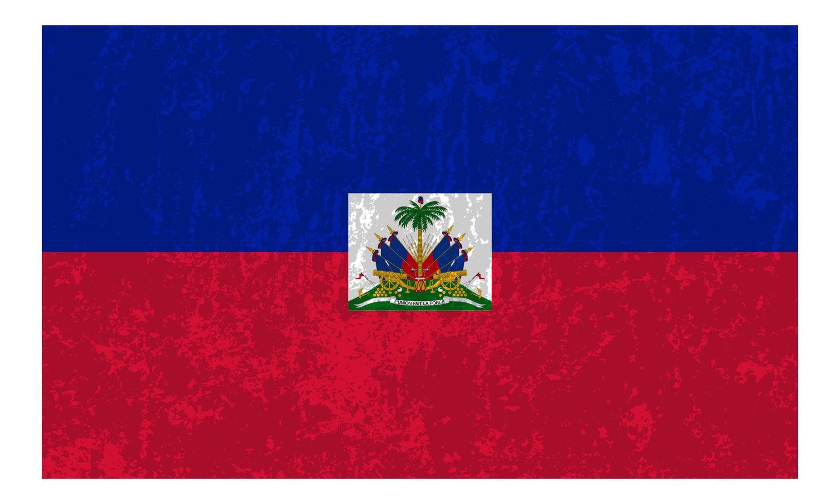 Haïti grunge vlag, officieel kleuren en proportie. vector illustratie.