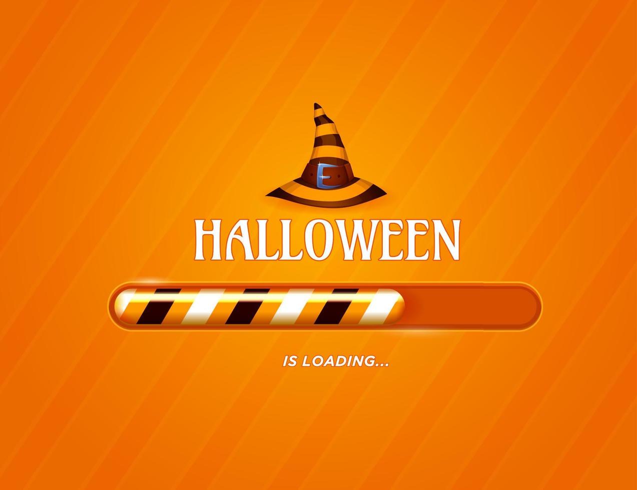 halloween bezig met laden bar, vakantie laden indicator vector