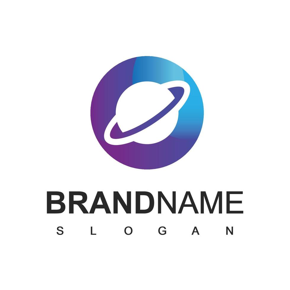 brief O planeet logo ontwerp sjabloon vector