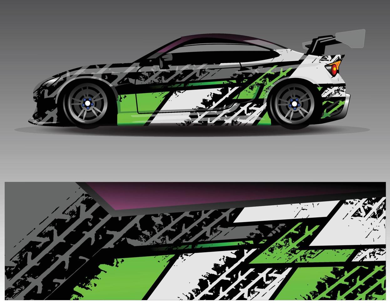 auto wrap ontwerp vector. grafische abstracte streep racen achtergrond kit ontwerpen voor wrap voertuig race auto rally avontuur en livery vector