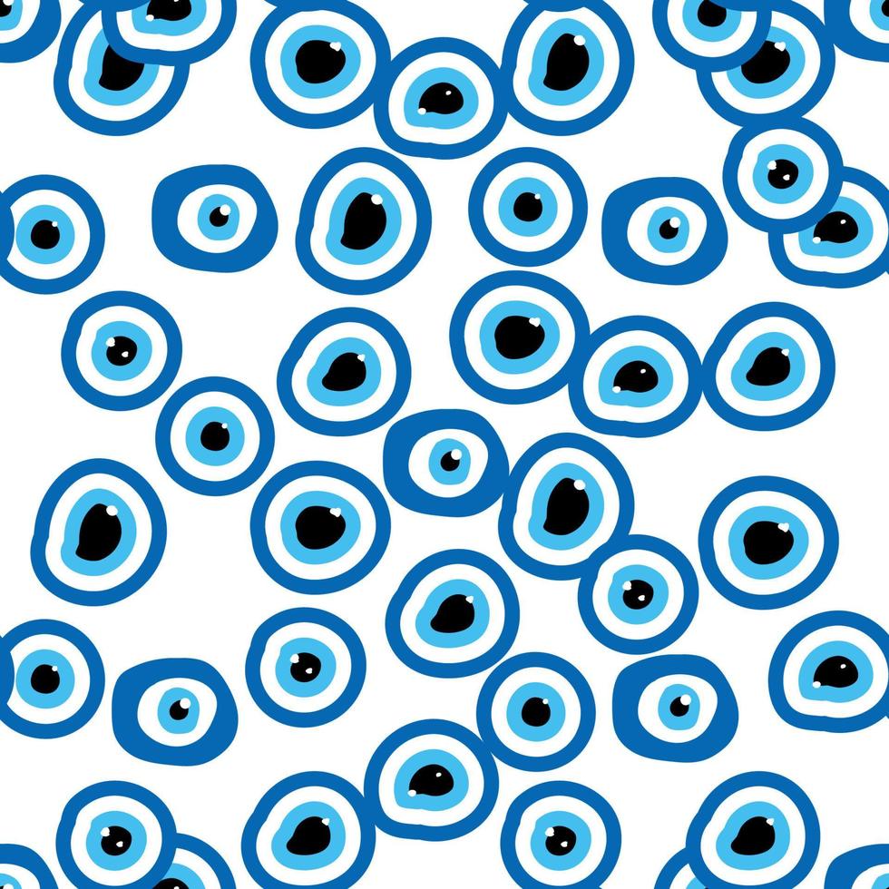 naadloos patroon met Turks onheil oog kraal. mooi zo geluk. Turks tegel. oosters poef ontwerp vector