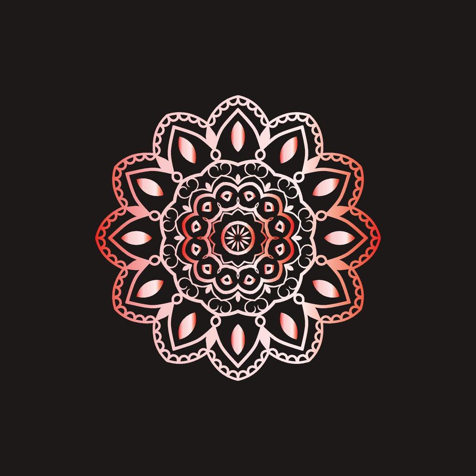 bruin sier- mandala ontwerp bloemen achtergrond ontwerp vector