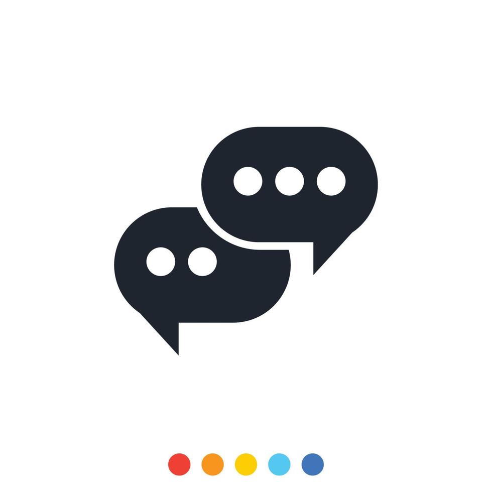 toespraak ballon icoon, communicatie icoon, vector en illustratie.
