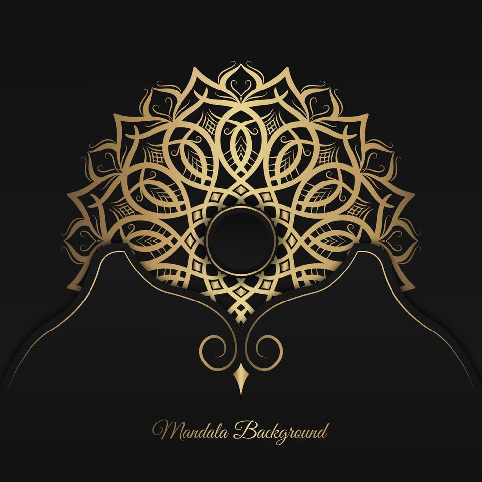 luxe achtergrond, met goud mandala ornament vector