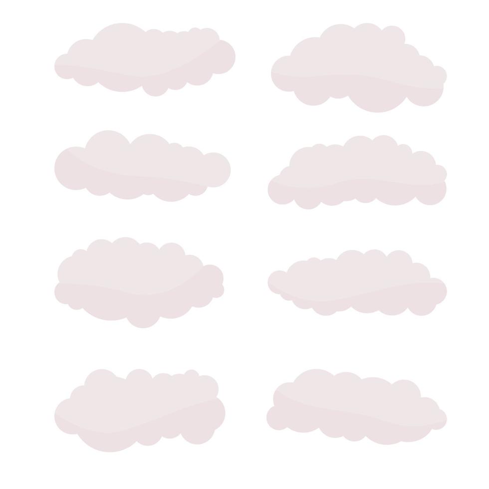 pluizig wolken verzameling vector
