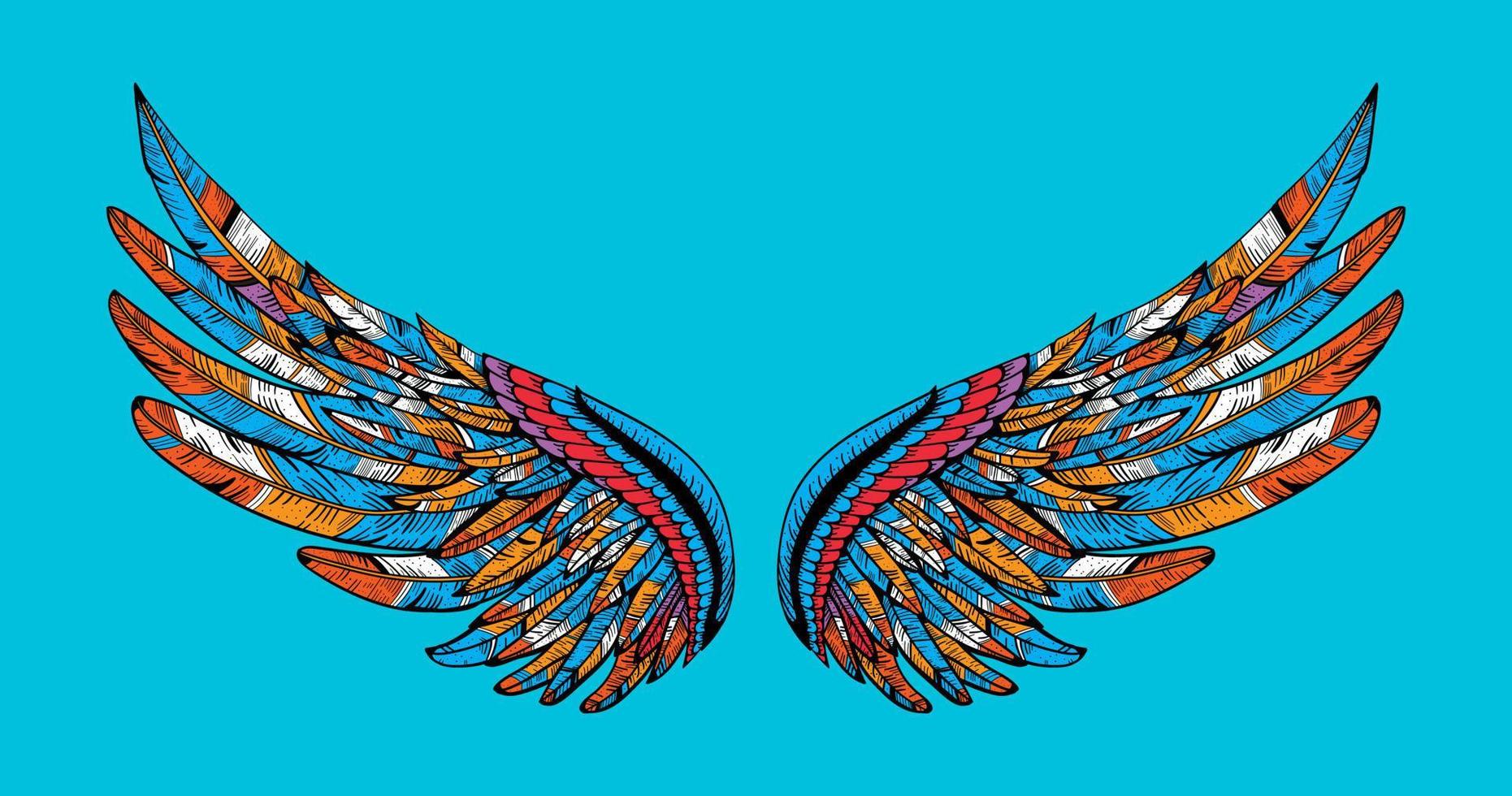 vogel vleugel abstract vector