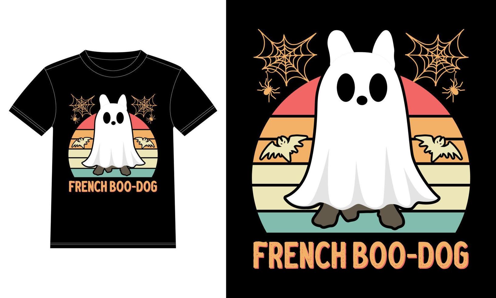 Frans bulldog halloween Frans boe-hond geschenk t-shirt vector