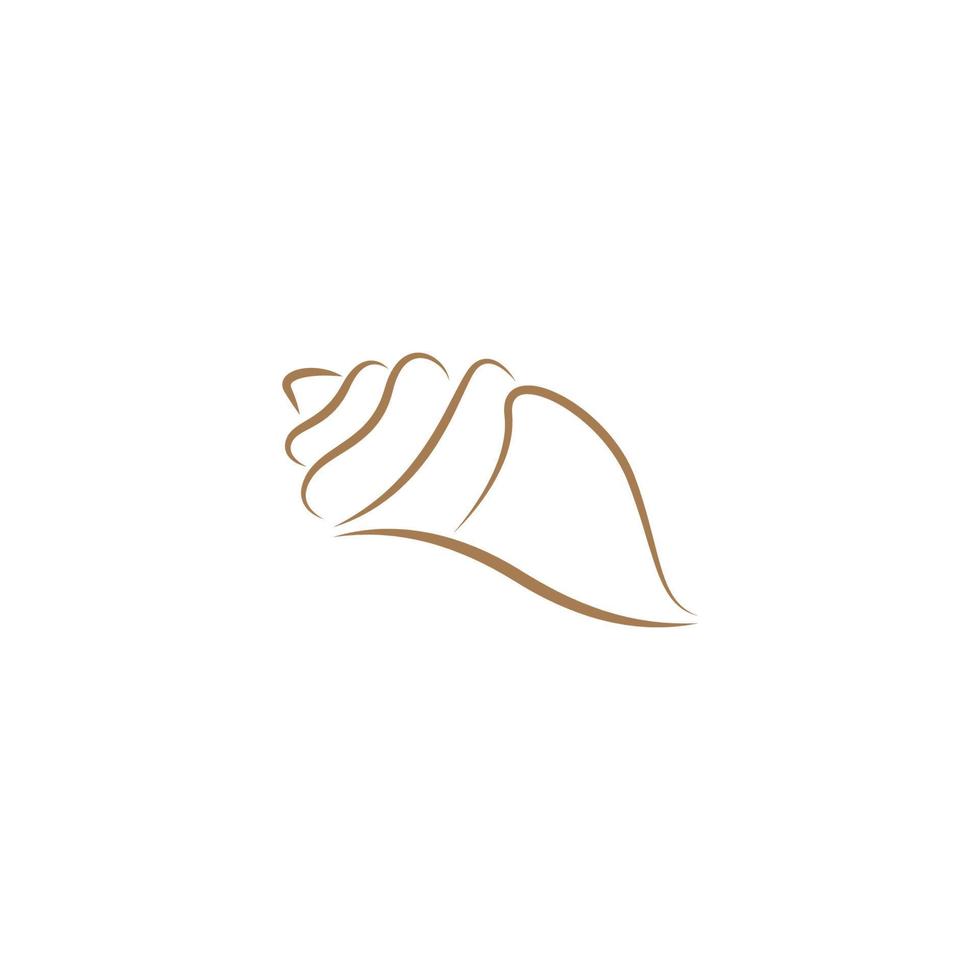 mooi schelp icoon logo ontwerp vector