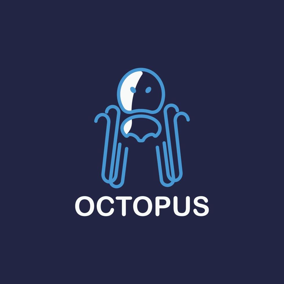 Octopus logo grafiek ontwerp icoon vector