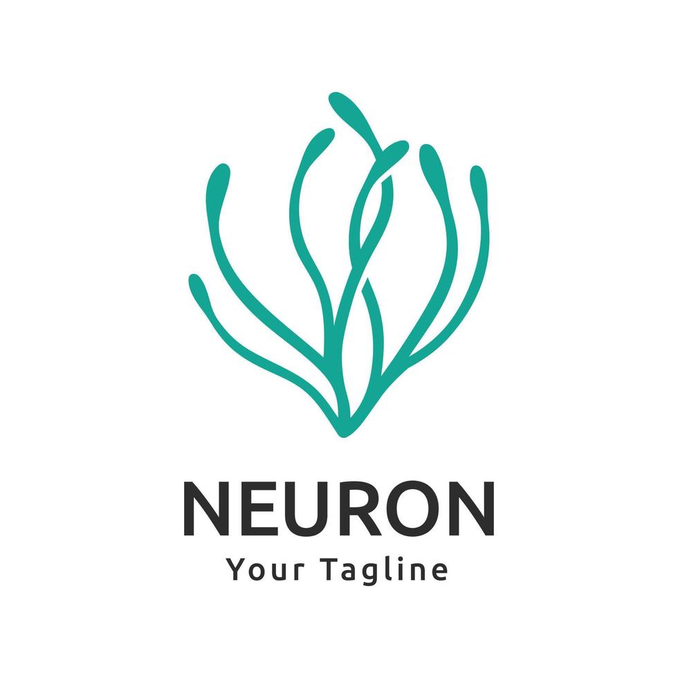 neuron ontwerp illustratie logo, zeewier concept vector, symbool, sjabloon vector