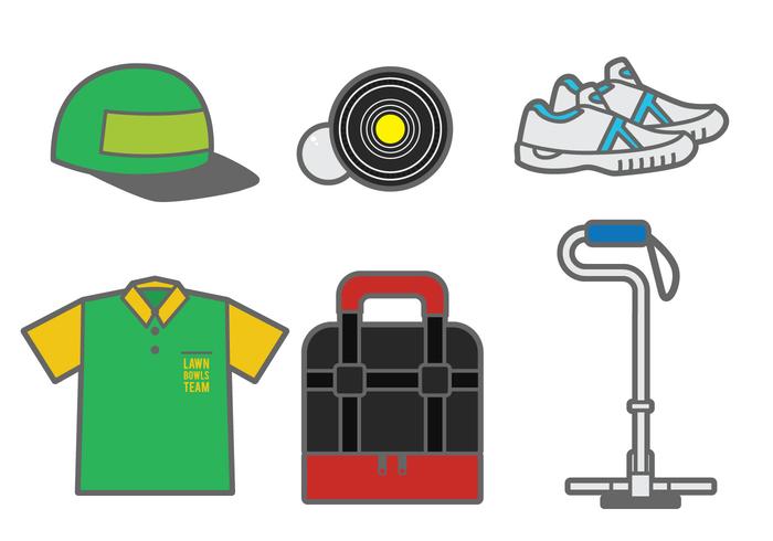 Lawn Bowls Vector Elementen