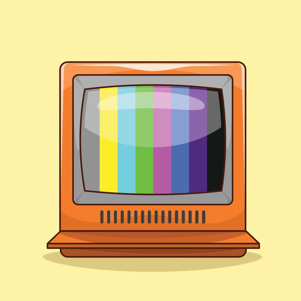 retro televisie Nee signaal in tekenfilm stijl. oud TV illustratie vector