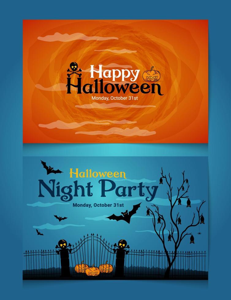 platte ontwerp halloween achtergrond vector