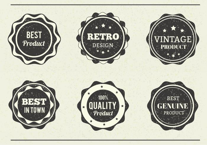 Gratis Vector Grungy Eroded Labels