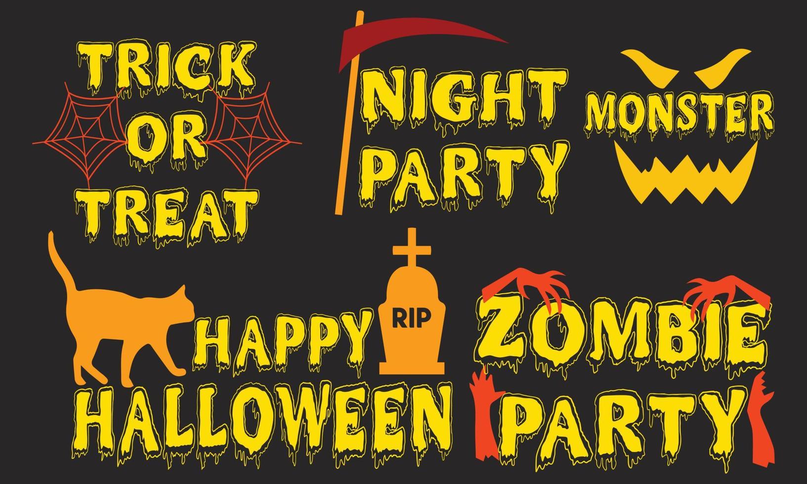 halloween vector gelukkig halloween halloween partij typografie t-shirt ontwerp