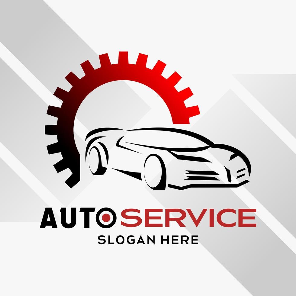 auto automotive logo ontwerp in creatief abstract stijl met motor uitrusting element. snel en snelheid logo sjabloon vector. automotive logo premie illustratie vector