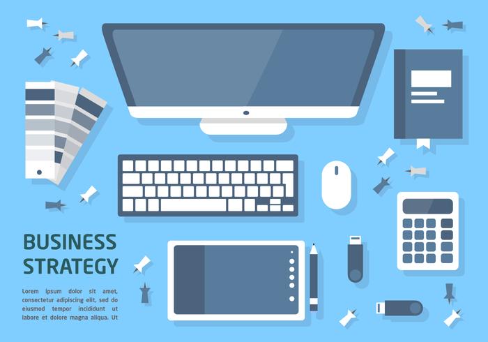 Gratis Flat Business Strategy Vector Illustratie